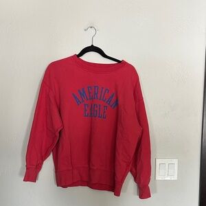 American Eagle Outfitters Red Crew Neck Sweater